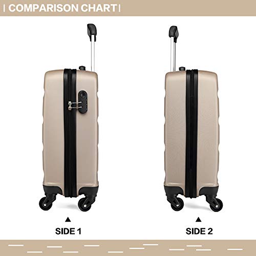 Kono Maletas de Viaje Cabina 55 x 38 x 20 cm 4 Ruedas Rígida Ligera ABS Kono Maletas de Viaje Cabina 55 x 38 x 20 cm 4 Ruedas Rígida Ligera ABS