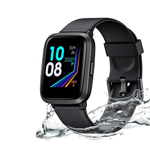 Koogeek Smartwatch,Reloj Inteligente con Función Esfigmomanómetro y Oxímetro,Pulsómetro,Monitor de Sueño,Compatible con Dispositivos iOS y Android
