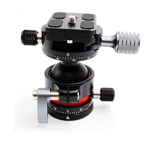 Koolehaoda E2 Cabeza de bola Doble cabeza panorámica Con la placa del lanzamiento rápido para el trípode de la cámara, peso neto solamente 280G, carga máxima: 12KG (E2-Cabeza panorámica) Koolehaoda E2 Cabeza de bola Doble cabeza panorámica Con la placa del lanzamiento rápido para el trípode de la cámara, peso neto solamente 280G, carga máxima: 12KG (E2-Cabeza panorámica)