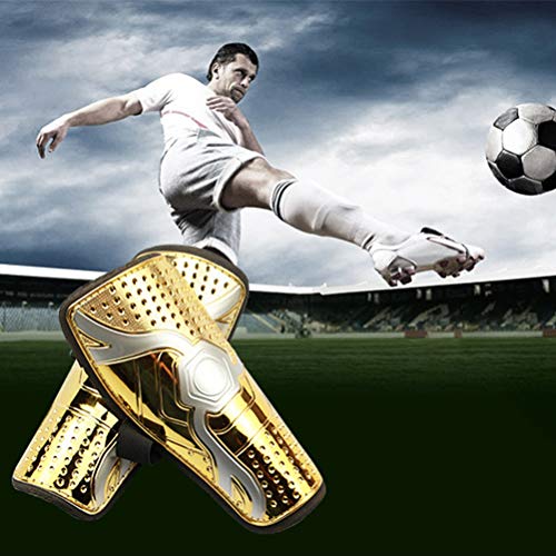 koowaa Espinilleras de fútbol, perforadas transpirables y protectoras, equipo de fútbol (dorado) koowaa Espinilleras de fútbol, perforadas transpirables y protectoras, equipo de fútbol (dorado)