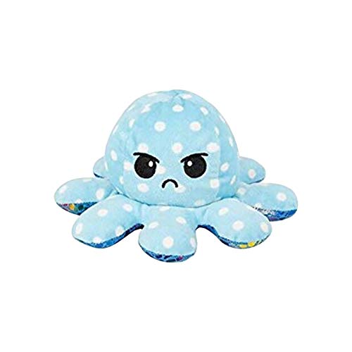 KOSONS Peluche de Pulpo Reversible, Bonitos Juguetes de Peluche, muñeco Vibrante de Doble Cara, el Pulpo Reversible Original de Felpa, Bonitos Juguetes de Peluche (C)