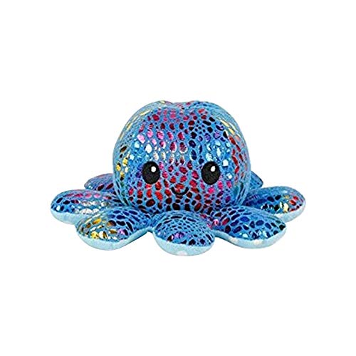 KOSONS Peluche de Pulpo Reversible, Bonitos Juguetes de Peluche, muñeco Vibrante de Doble Cara, el Pulpo Reversible Original de Felpa, Bonitos Juguetes de Peluche (C)