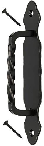 KOTARBAU® - Tirador de puerta (190 mm, 2 unidades, hierro forjado, mango negro, acero inoxidable) KOTARBAU® - Tirador de puerta (190 mm, 2 unidades, hierro forjado, mango negro, acero inoxidable)