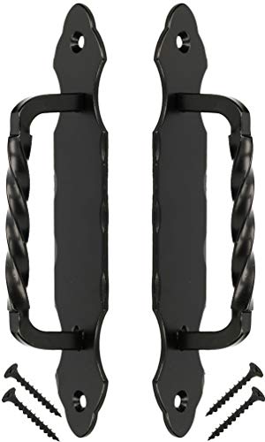 KOTARBAU® - Tirador de puerta (190 mm, 2 unidades, hierro forjado, mango negro, acero inoxidable) KOTARBAU® - Tirador de puerta (190 mm, 2 unidades, hierro forjado, mango negro, acero inoxidable)