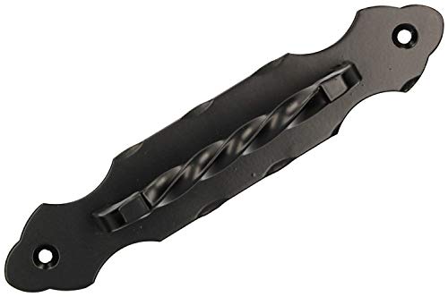 KOTARBAU® - Tirador de puerta de hierro forjado de 190 mm, color negro KOTARBAU® - Tirador de puerta de hierro forjado de 190 mm, color negro