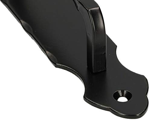 KOTARBAU® - Tirador de puerta de hierro forjado de 190 mm, color negro