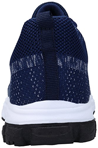 KOUDYEN Unisex Zapatillas Deportivas de Mujer Ligero Running Sneakers Hombre Deporte Zapatos Negro Azul Gris Rojo,fz888-darkblue-EU45