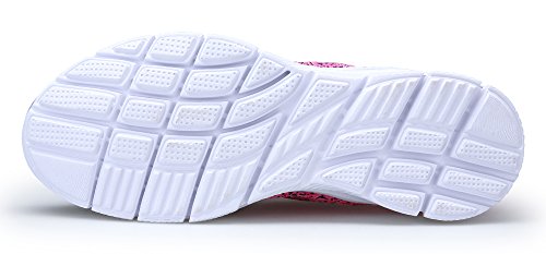 KOUDYEN Zapatillas Deportivas de Mujer Hombre Running Zapatos para Correr Gimnasio Calzado Unisex (EU36, Rosado Azul)