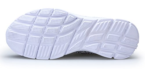 KOUDYEN Zapatillas Deportivas de Mujer Hombre Running Zapatos para Correr Gimnasio Calzado Unisex,XZ746-W-blackwhite-EU35