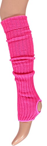 krautwear® Mujer Chica Ballet - Calentadores con agujero en el talón (calentadores de ballet Sirven legwarmer Mangas aprox. 55 cm 1980er años 80 años