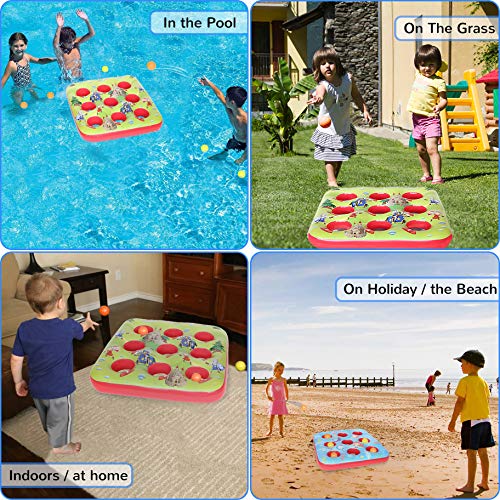 KreativeKraft Target Ball Juego Inflable para niños Fiesta Juegos de Verano al Aire Libre para Boy Girl 3 en una Fila Inflatables Jardín de Juguete