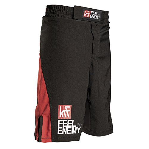 KRF Feel The Enemy MMA Bangkok Pantalones Cortos de Boxeo, Hombre, Negro, L