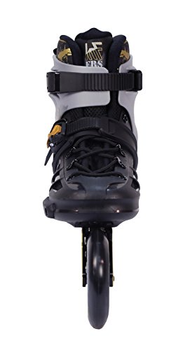 KRF The New Urban Concept Angel 3X110 Patines Enlinea de Freeskate 3WD 3x110 con guia en CNC de Aluminio 255 y Ruedas de 110mm Super High Rebound, Negro, 42