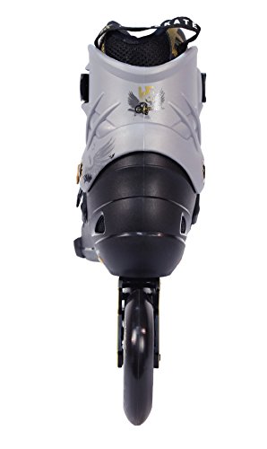 KRF The New Urban Concept Angel 3X110 Patines Enlinea de Freeskate 3WD 3x110 con guia en CNC de Aluminio 255 y Ruedas de 110mm Super High Rebound, Negro, 42 KRF The New Urban Concept Angel 3X110 Patines Enlinea de Freeskate 3WD 3x110 con guia en CNC de Aluminio 255 y Ruedas de 110mm Super High Rebound, Negro, 42