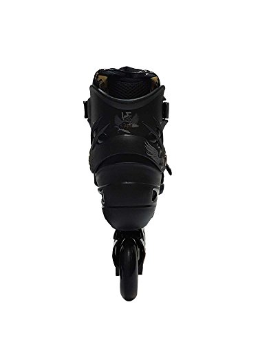 KRF The New Urban Concept Freeskate Angel Patines en Línea Ruedas 4x80 con Guía de CNC, Negro (Gold), 38 KRF The New Urban Concept Freeskate Angel Patines en Línea Ruedas 4x80 con Guía de CNC, Negro (Gold), 38