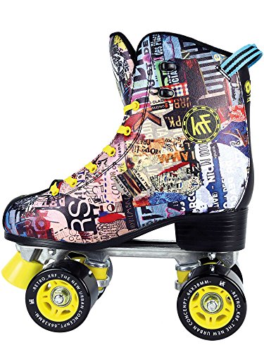 KRF The New Urban Concept Retro Art Patines Paralelo 4 Ruedas, Multicolor, 40 KRF The New Urban Concept Retro Art Patines Paralelo 4 Ruedas, Multicolor, 40