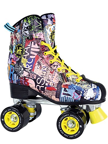 KRF The New Urban Concept Retro Art Patines Paralelo 4 Ruedas, Multicolor, 40