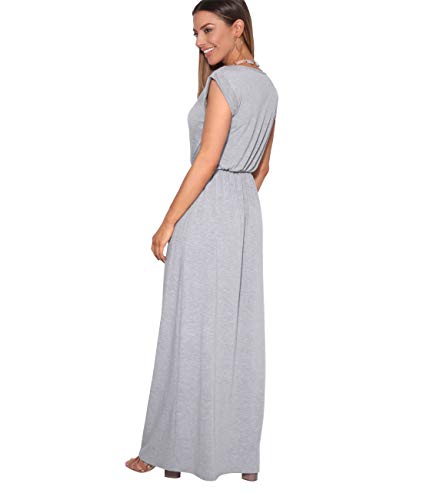 KRISP Vestido Mujer Tallas Grandes Largo Barato Casual Ibicenco De Día Ropa Hippie Online Ofertas, (Gris (3269), 38 EU (10 UK)), 3269-GRY-10