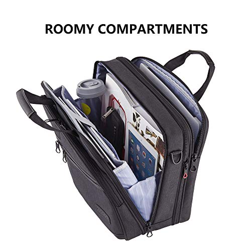 KROSER Bandolera para Portátil de 18" Elegante Maletín para Portátil hasta 17.3" Expandible Hidrófugo Bolsa de Mensajero con Bolsillos RFID para Negocios/Viajes/Universidad/Hombres/Mujeres KROSER Bandolera para Portátil de 18" Elegante Maletín para Portátil hasta 17.3" Expandible Hidrófugo Bolsa de Mensajero con Bolsillos RFID para Negocios/Viajes/Universidad/Hombres/Mujeres