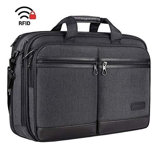 KROSER Bandolera para Portátil de 18" Elegante Maletín para Portátil hasta 17.3" Expandible Hidrófugo Bolsa de Mensajero con Bolsillos RFID para Negocios/Viajes/Universidad/Hombres/Mujeres KROSER Bandolera para Portátil de 18" Elegante Maletín para Portátil hasta 17.3" Expandible Hidrófugo Bolsa de Mensajero con Bolsillos RFID para Negocios/Viajes/Universidad/Hombres/Mujeres