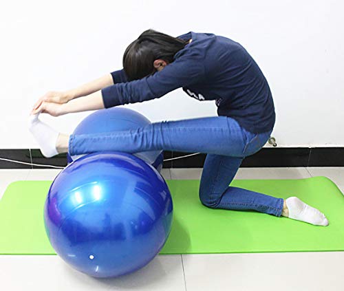KRUIHAN Cacahuete en Forma de Yoga Pelota Ejercicio en Casa Deportes Gimnasio Pérdida de Peso Equilibrio Entrenamiento de Terapia Fsica Equipo(Azul)