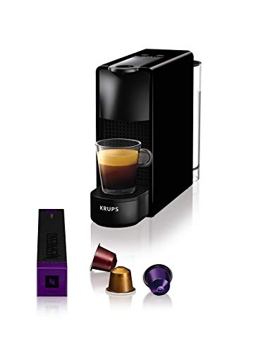 Krups Nespresso XN1108 Essenza Mini Cafetera de cápsulas, 1260 vatios, negra, 0.6 litros (Pack Cápsulas bienvenida incluido)