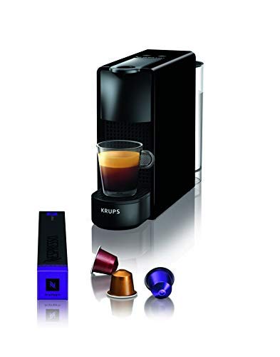 Krups Nespresso XN1108 Essenza Mini Cafetera de cápsulas, 1260 vatios, negra, 0.6 litros (Pack Cápsulas bienvenida incluido)