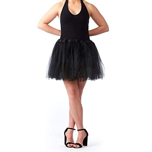 Ksnnrsng Tutu Falda de Mujer Faldas de Tul 50's Short Ballet 3 Capas de Baile para Vestirse Danza (Arcoiris)