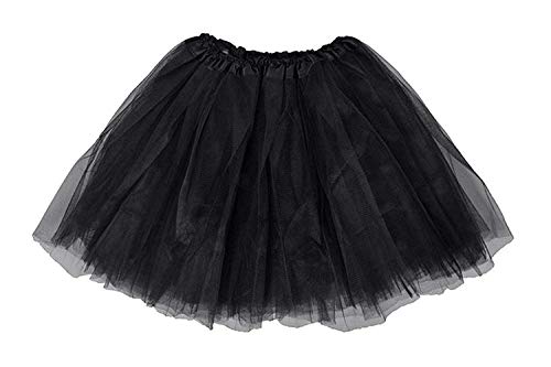 Ksnnrsng Tutu Falda de Mujer Faldas de Tul 50's Short Ballet 3 Capas de Baile para Vestirse Danza (Negro) Ksnnrsng Tutu Falda de Mujer Faldas de Tul 50's Short Ballet 3 Capas de Baile para Vestirse Danza (Negro)