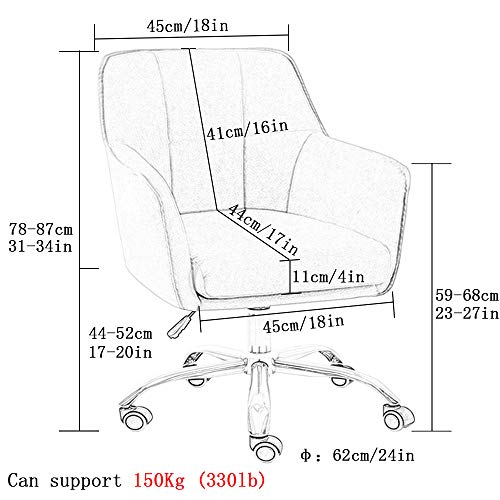 KST Silla de Escritorio de Oficina Silla de computadora con reposabrazos de Altura Ajustable, Silla giratoria de Trabajo de 360 °, hogar/Oficina, Hombres, Mujeres, Verde