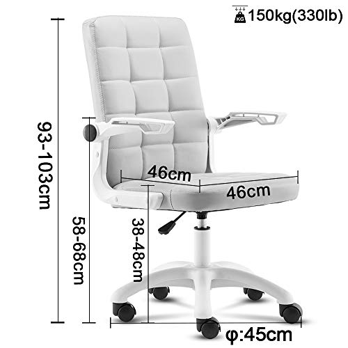 KST Sillas de Escritorio de Oficina, Silla ergonómica Ajustable de Cuero para computadora con reposabrazos Reversibles, fácil de Instalar para Hombres y Mujeres, Rosa KST Sillas de Escritorio de Oficina, Silla ergonómica Ajustable de Cuero para computadora con reposabrazos Reversibles, fácil de Instalar para Hombres y Mujeres, Rosa