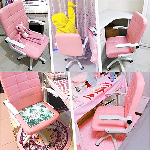 KST Sillas de Escritorio de Oficina, Silla ergonómica Ajustable de Cuero para computadora con reposabrazos Reversibles, fácil de Instalar para Hombres y Mujeres, Rosa KST Sillas de Escritorio de Oficina, Silla ergonómica Ajustable de Cuero para computadora con reposabrazos Reversibles, fácil de Instalar para Hombres y Mujeres, Rosa