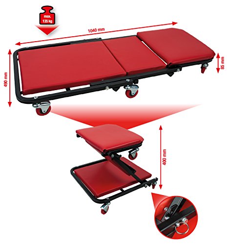 KSTOOLS KS Tools 500.8011-Tumbona y Asiento Plegable (1040 x 490 mm), Color, Talla KSTOOLS KS Tools 500.8011-Tumbona y Asiento Plegable (1040 x 490 mm), Color, Talla