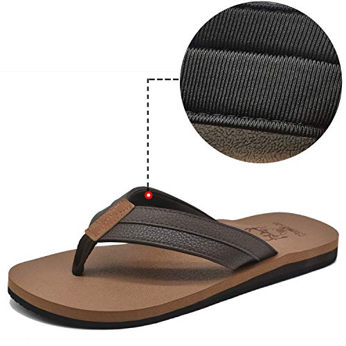 KuaiLu Chanclas Hombre Verano Playa Piscina Comodas Piel Sandalias Planas Caminar Antideslizante Yoga-Espuma Zapatos KuaiLu Chanclas Hombre Verano Playa Piscina Comodas Piel Sandalias Planas Caminar Antideslizante Yoga-Espuma Zapatos