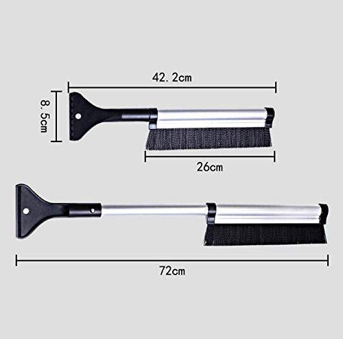 KUATER Raspador Hielo Automóvil-2 Piezas, Raspador Nieve Retráctil, Cepillo para Nieve, Descongelación Vidrio Automóvil Pala para Quitar Nieve