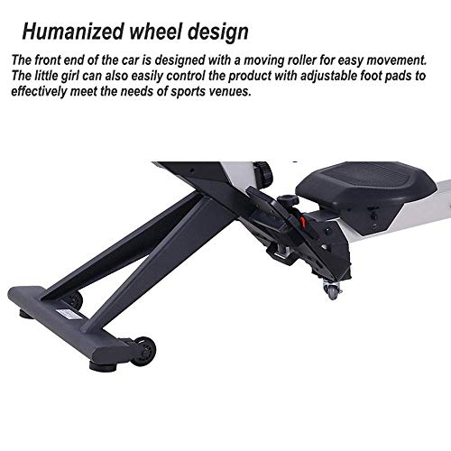 Küchenks Máquina de Remo para el hogar Freedom Air Rower-Ajuste de 8 velocidades Resistencia al Viento + Renuencia Máquina de Remo Superior Plegable + Correa de Pecho inalámbrica Garantía de 90 días