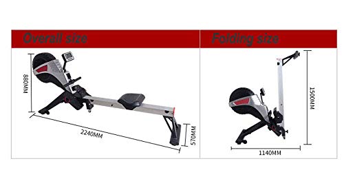 Küchenks Máquinas de Remo Freedom Air Rower-Ajuste de 8 velocidades Resistencia al Viento + Renuencia Máquina de Remo Superior Plegable + Correa de Pecho inalámbrica Garantía de 90 días