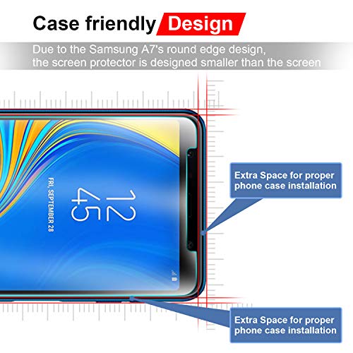 KuGi. Samsung Galaxy A7 2018 Protector de Pantalla, Samsung Galaxy A7 2018 Cristal Templado [9H Dureza] [Alta Definicion] Protector de Pantalla para Samsung Galaxy A7 2018 (Paquete de 2)