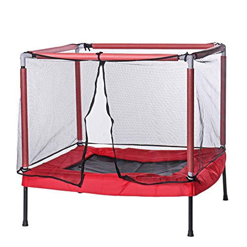 Kuingbhn Trampolín Interior Trampolín De Salto De 40x40 Pulgadas, Seguridad Anticaídas para Ni?os, Almohadilla De Salto De Seguridad para Juegos Interiores, Deporte De Fitness Entrenamiento