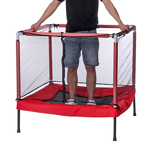 Kuingbhn Trampolín Interior Trampolín De Salto De 40x40 Pulgadas, Seguridad Anticaídas para Ni?os, Almohadilla De Salto De Seguridad para Juegos Interiores, Deporte De Fitness Entrenamiento