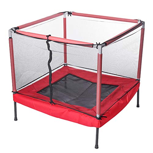 Kuingbhn Trampolín Interior Trampolín De Salto De 40x40 Pulgadas, Seguridad Anticaídas para Ni?os, Almohadilla De Salto De Seguridad para Juegos Interiores, Deporte De Fitness Entrenamiento