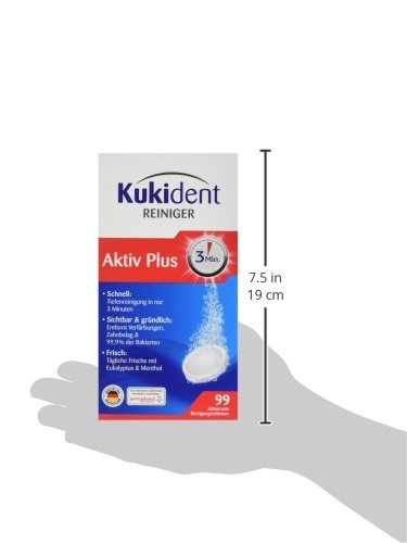 Kukident Aktiv Plus Express, Pack de 3 x 99 Tabletas