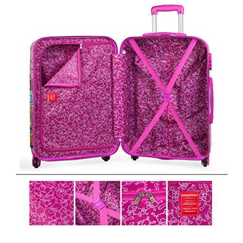 Kukuxumusu Kioskuxumusu Girls Juego de Maletas, 64 cm, 100 litros, Fucsia