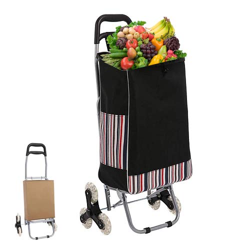 Kulzer Carro de Compra 6 Ruedas | Carrito de Compra Plegable y Ligero de Gran Capacidad | Carrito Compra Subir Escaleras con Impermeable Bolsa Oxford Desmontable y Asa Ajustable Kulzer Carro de Compra 6 Ruedas | Carrito de Compra Plegable y Ligero de Gran Capacidad | Carrito Compra Subir Escaleras con Impermeable Bolsa Oxford Desmontable y Asa Ajustable