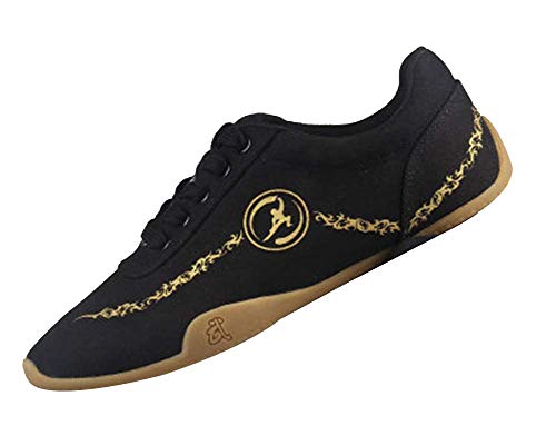 Kung Fu Zapatillas Chinos Practica Confort Transpirable Tradicionales Arte Marcial Old Pekín Zapatos Negro Unisex Negro 45