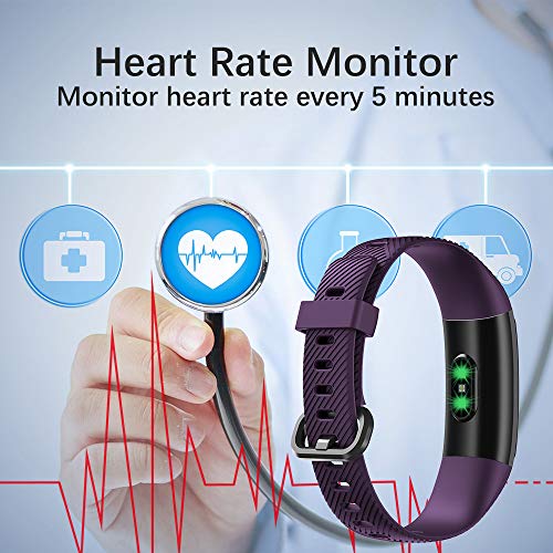 KUNGIX Pulsera Actividad Inteligente, Impermeable IP68 Pulsera Inteligente 0,96 Pulgadas Pantalla Color, Monitor Ritmo Cardíaco y Sueño 14 Modos de Deporte Mujer Hombre Niño Smartwatch Android y iOS