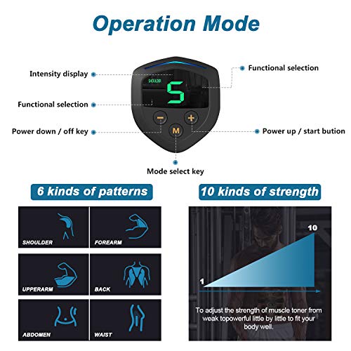 kupet EMS Electroestimulador Muscular Abdominales, ABS Estimulador USB Recargable para Abdomen, Cintura, Brazo, Hombro, Espalda, Muslo, Pantorrilla y Glúteo kupet EMS Electroestimulador Muscular Abdominales, ABS Estimulador USB Recargable para Abdomen, Cintura, Brazo, Hombro, Espalda, Muslo, Pantorrilla y Glúteo