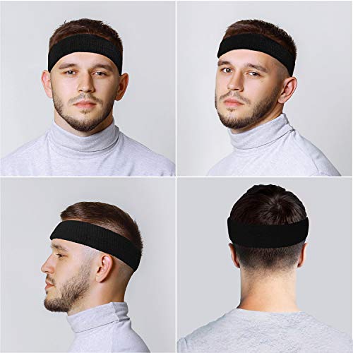 Kurtzy Cinta Pelo (10 Pz) - 13cm Deportiva Banda de Pelo para Mujer, Hombre y Niños - Bandas de Cabeza para Ciclismo, Gimnasia, Fútbol, Atletismo - Cinta de Pelo Deportiva