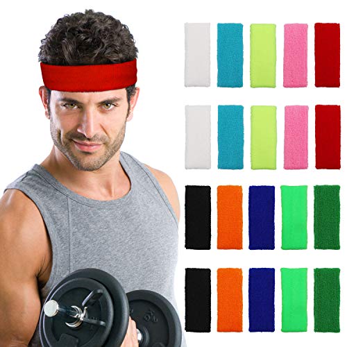 Kurtzy Cinta Pelo (20 Pz) - 13cm Deportiva Banda de Pelo para Mujer, Hombre y Niños - Bandas de Cabeza para Ciclismo, Gimnasia, FĂștbol, Atletismo - Cinta de Pelo Deportiva Kurtzy Cinta Pelo (20 Pz) - 13cm Deportiva Banda de Pelo para Mujer, Hombre y Niños - Bandas de Cabeza para Ciclismo, Gimnasia, FĂștbol, Atletismo - Cinta de Pelo Deportiva