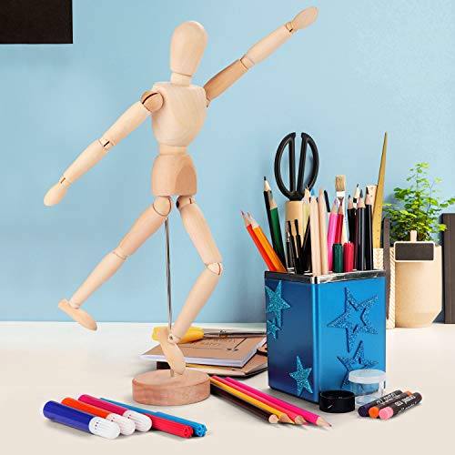 Kurtzy Maniquí de Madera 30,5 cm Cuerpo Humano Figura Articulada para Dibujo - Muñeco Madera Articulaciones Flexibles Artista - Muñeco Articulado Unisex Bocetos y Pinturas - Perfecto para el Hogar